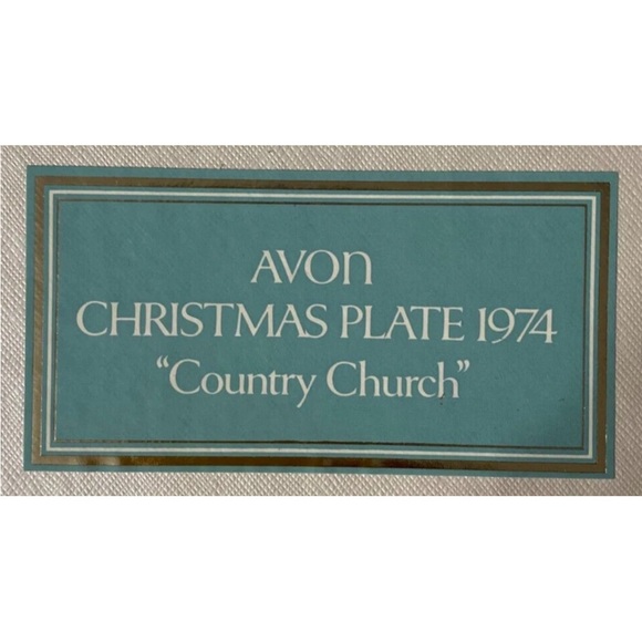 Avon Vintage Christmas 1974 Country Church Decorative Plate New - Picture 4 of 7